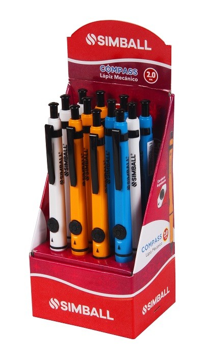 Lápiz mecánico 2.0 Compass 12pcs Simball
