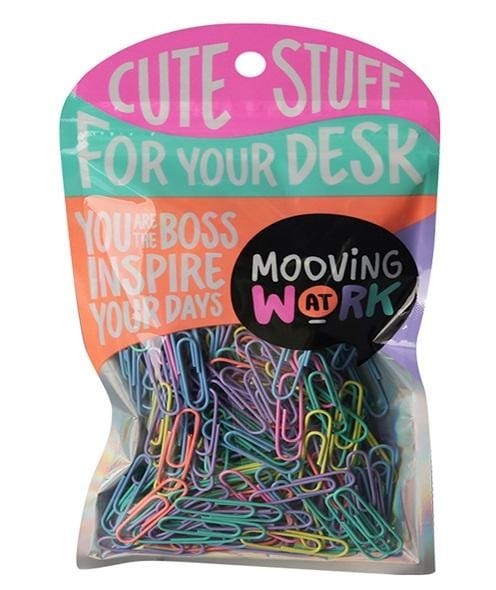 Dispensador clips 33mm multicolor 300 pcs Mooving