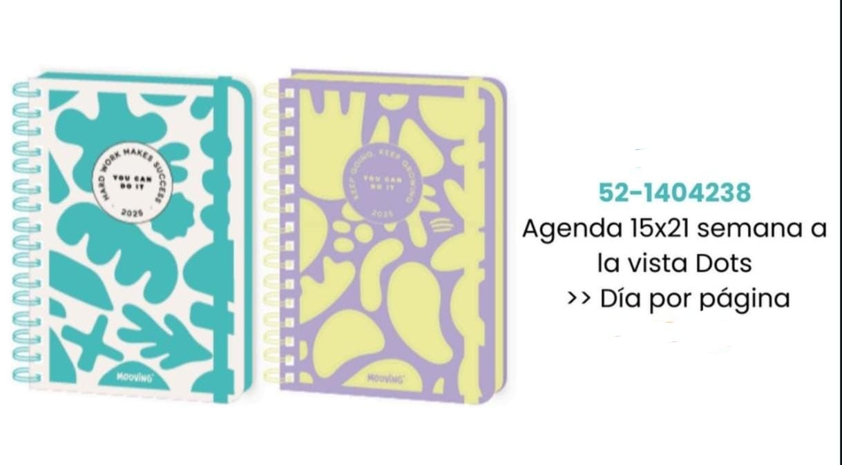 Agenda 15x21 semana a la vista Dots 2025