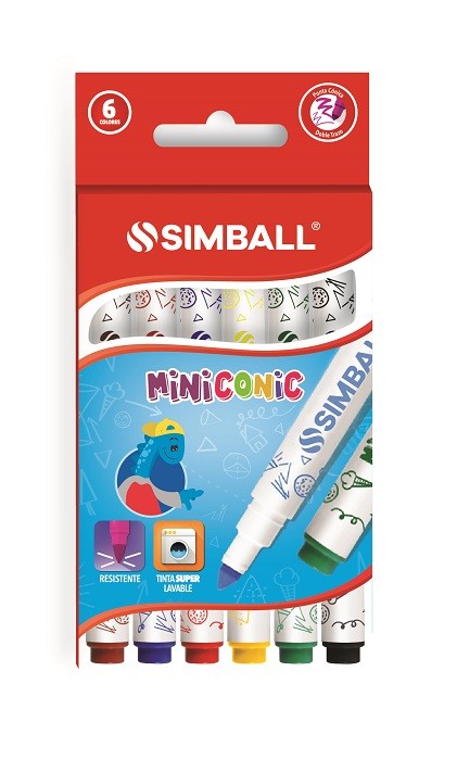 Marcador miniconic 6pcs Simball