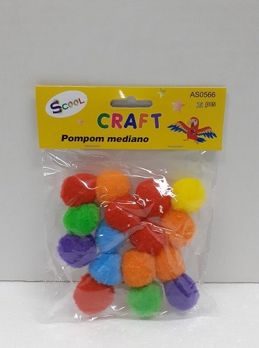Pompón mediano para manualidades