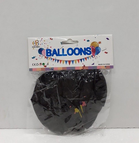 Globo negro impreso de unicornio neón