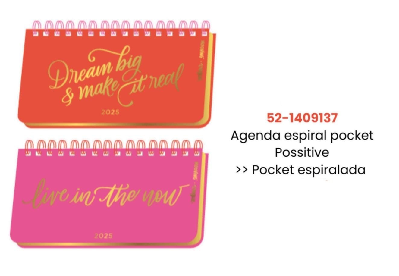Agenda espiral pocket Possitive 2025