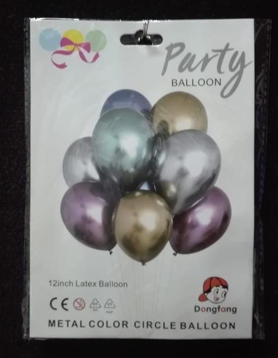 Set de globos 8pcs metálico multicolor
