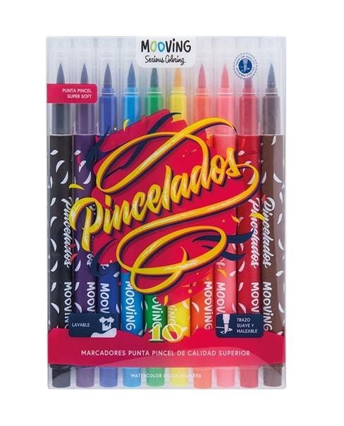Marcadores punta pincel 10pcs Coloring