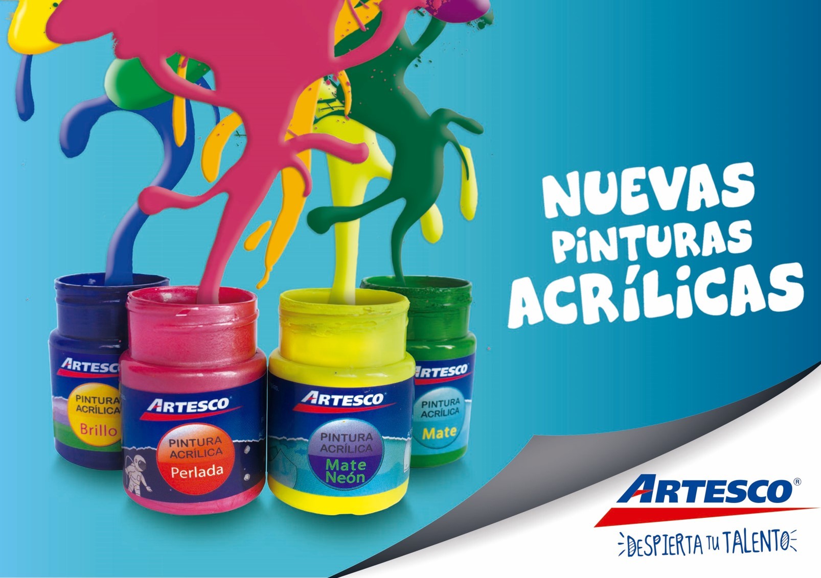 Pintura acrílica brillante Artesco