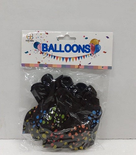 Globo negro impreso de puntitos 