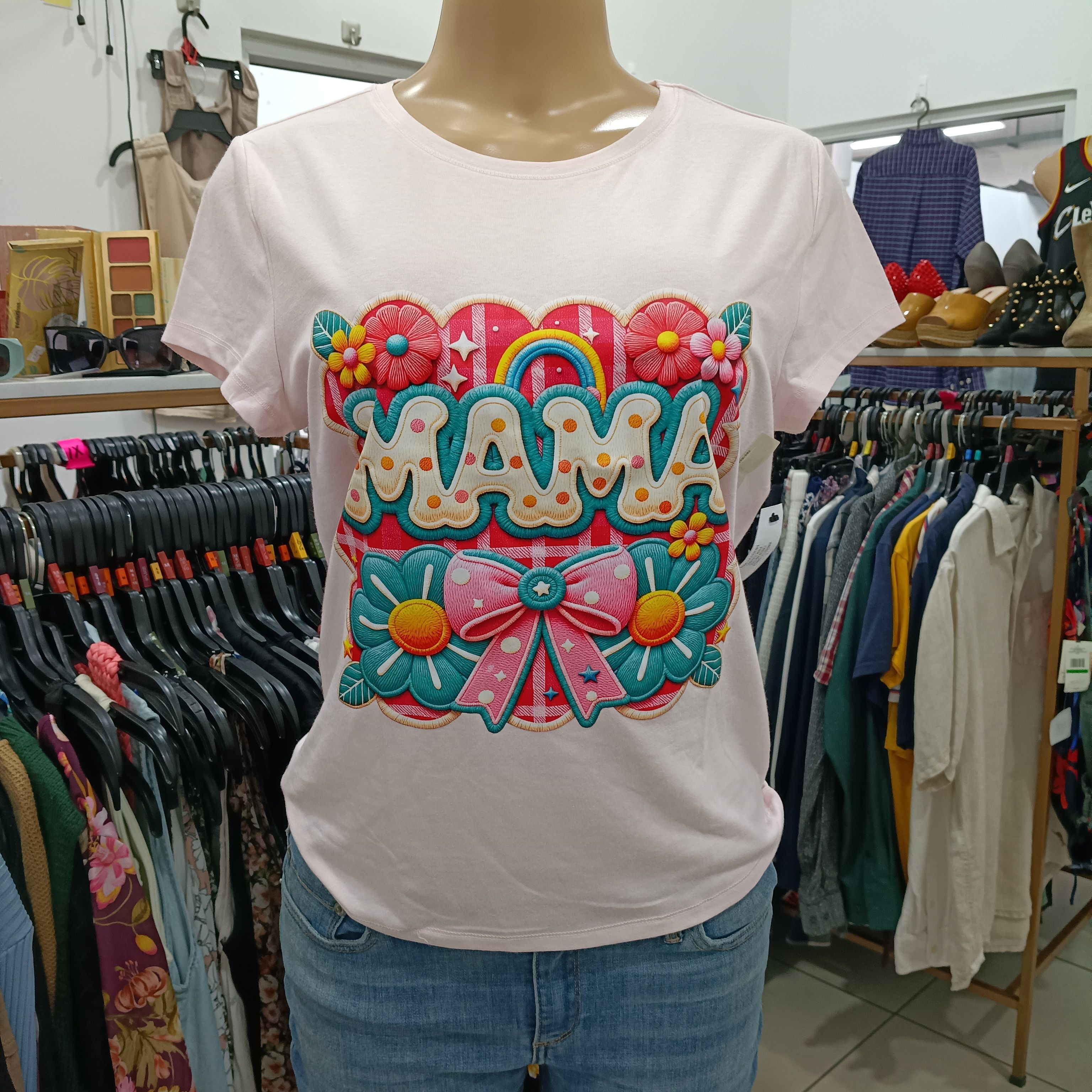 Camiseta no Boundaries rosada