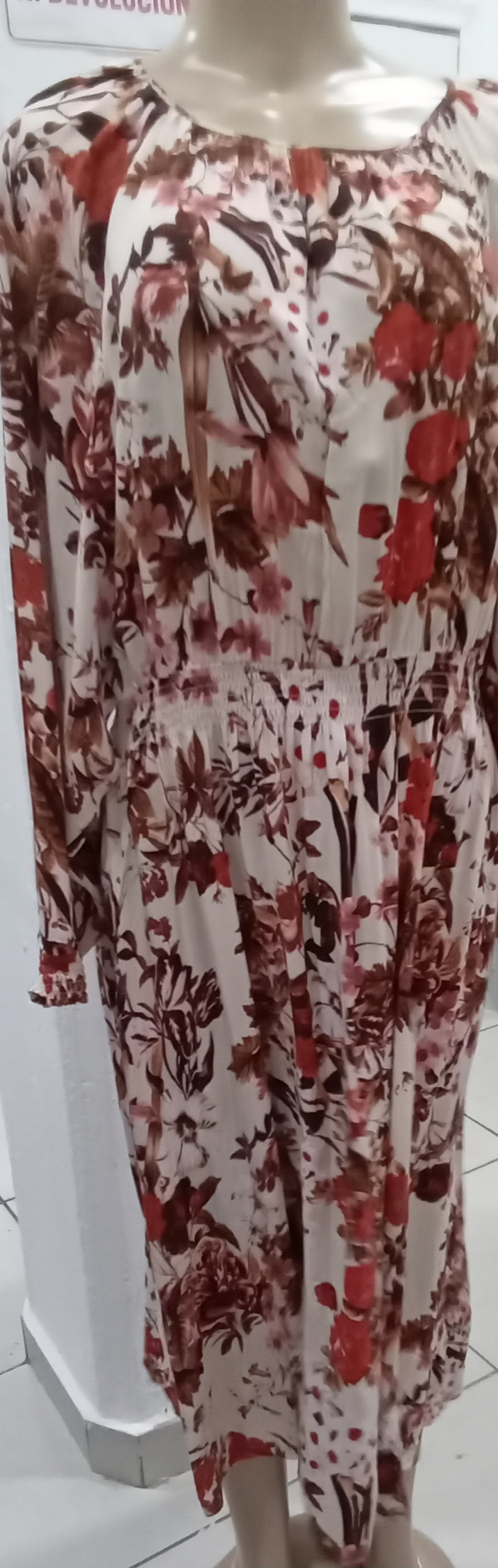 Vestido  Floreado Manga larga