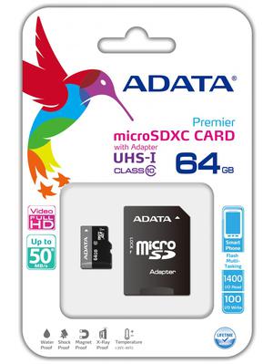 MEMORIA MICRO SD 64GB A-DATA CLASS 10 UHS-1