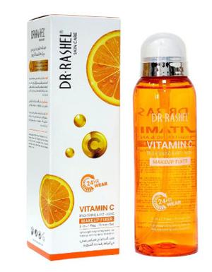FIJADOR DE MAQUILLAJE 3 EN 1 DE VITAMINA C, FIJADOR, ILUMINADOR Y ANTIEDAD DR RASHEL 160ML