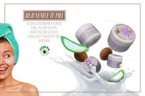 CREMA FACIAL, ALOE, COCO, CACAO, ARGÁN, VITAMINAS, 30 grs.