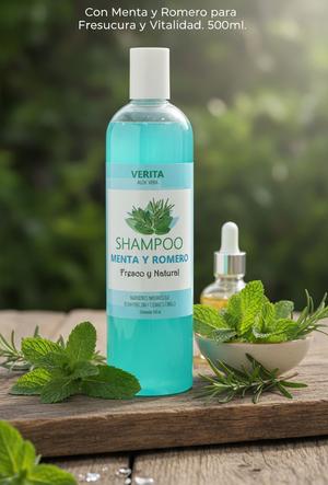 Shampoo de Menta y Romero 500 ml.