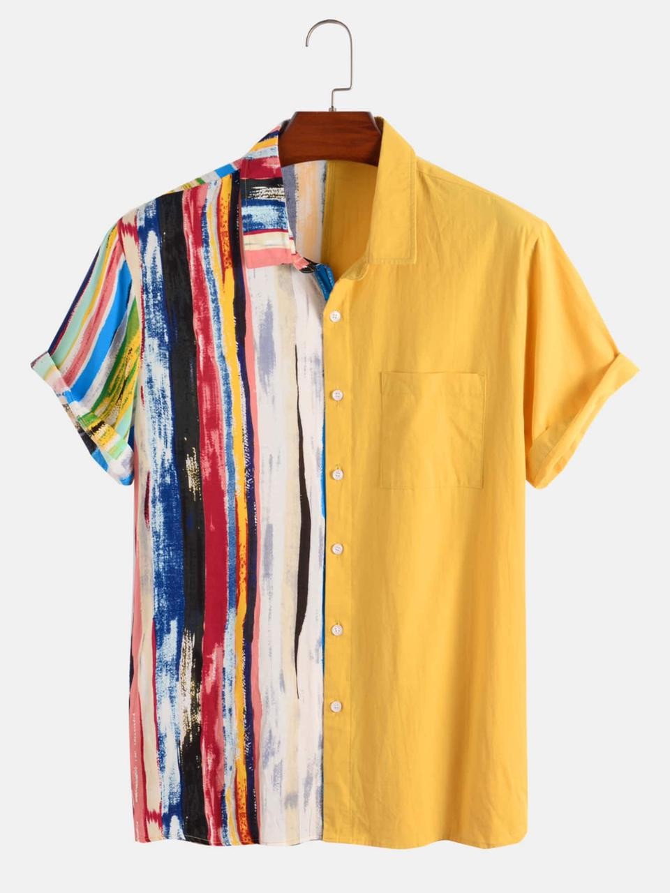 Camisa asimetrica a rayas