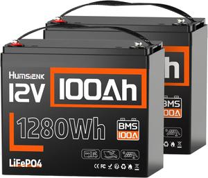 Batería LiFePO4 de litio de 12 V 100 Ah (paquete !,2,3,4)