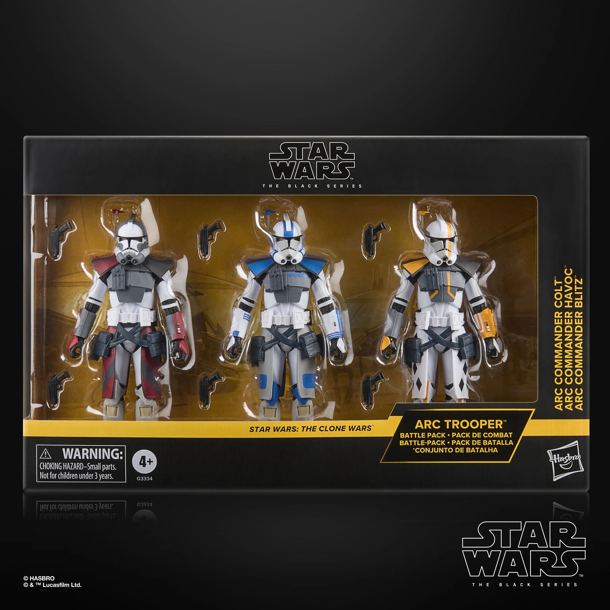 Star Wars: The Black Series Arc Trooper Battle Pack Arc Commander Colt Havoc and Blitz Action Figure Three-Pack (The Clone Wars)