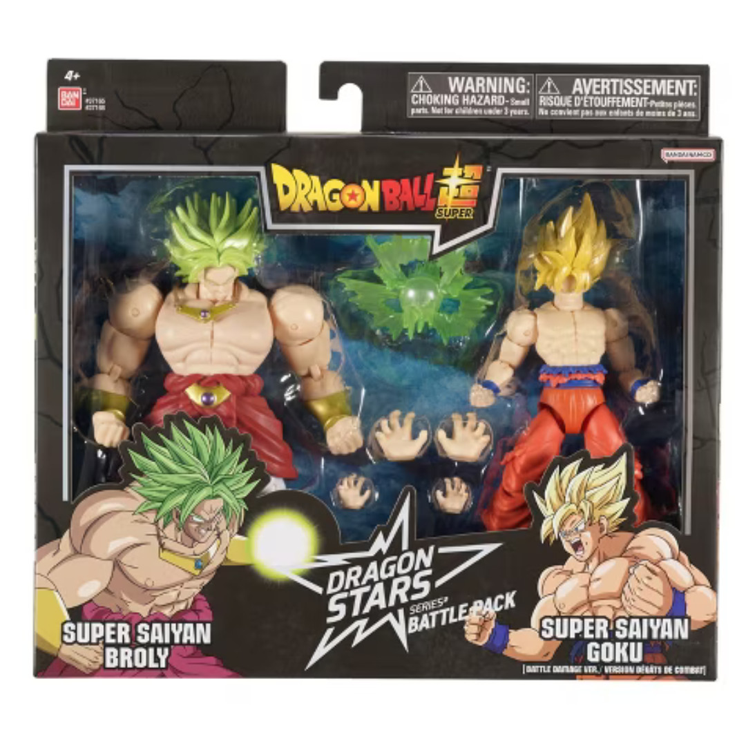 Dragon Ball Super Saiyan Battle Damage Goku vs Super Saiyan Broly Action Figures