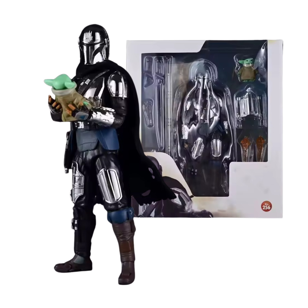 Star Wars: The Mandalorian MAFEX No.256 The Mandalorian (Chrome Ver.) Action Figure KO