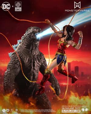 Justice League vs. Godzilla vs. Kong DC Multiverse Wonder Woman vs. Atomic Blast Godzilla Action Figure Two-Pack