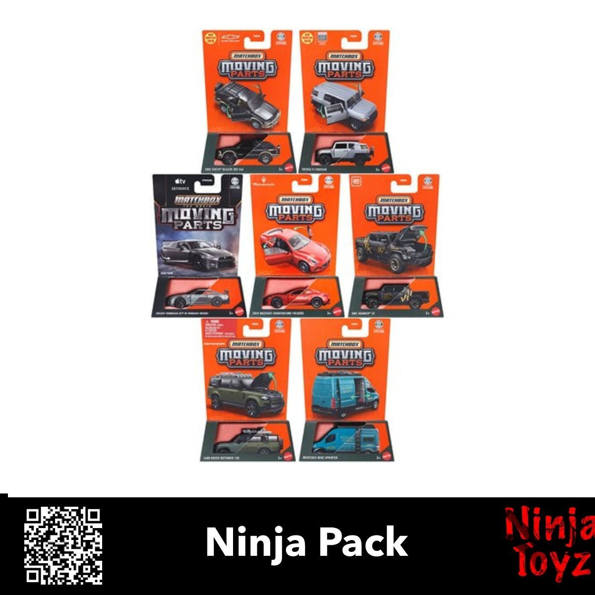 Ninja Pack Matchbox Moving Parts 2026 Mix 8 Vehicles