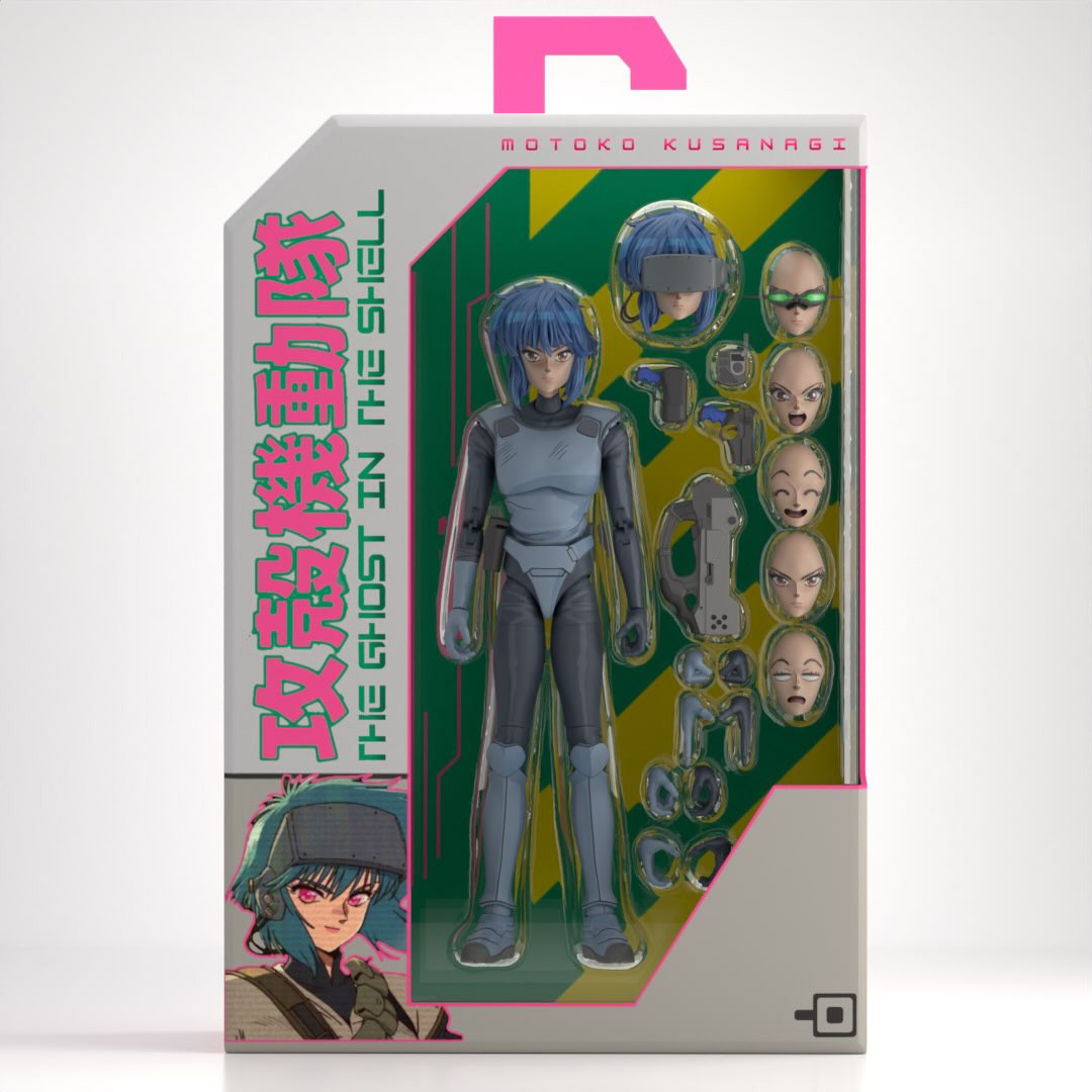 Jada Toys Science Saru The Ghost in the Shell Motoko Kusanagi 1/12 Scale Deluxe Action Figure