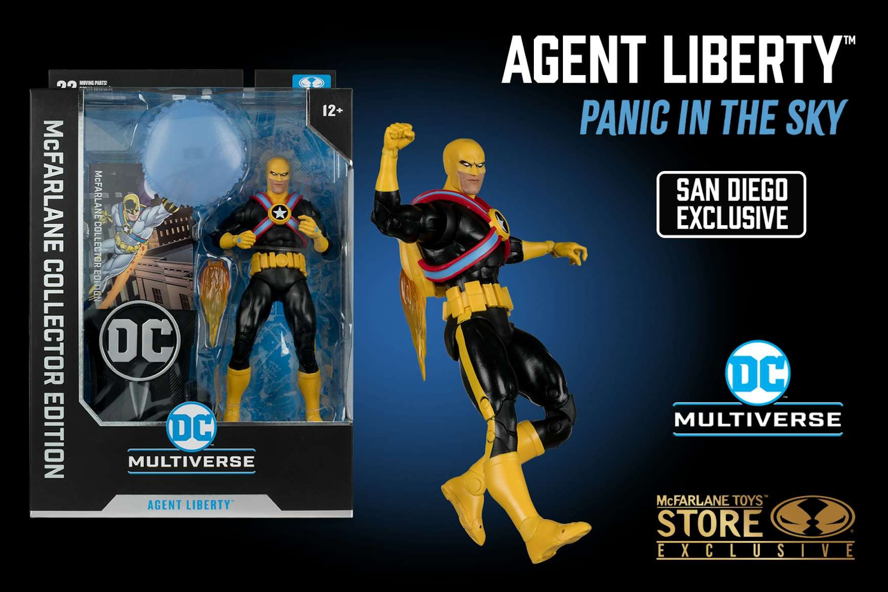DC McFarlane Collector Edition Agent Liberty (Panic in the Sky) 7-Inch Scale Action Figure