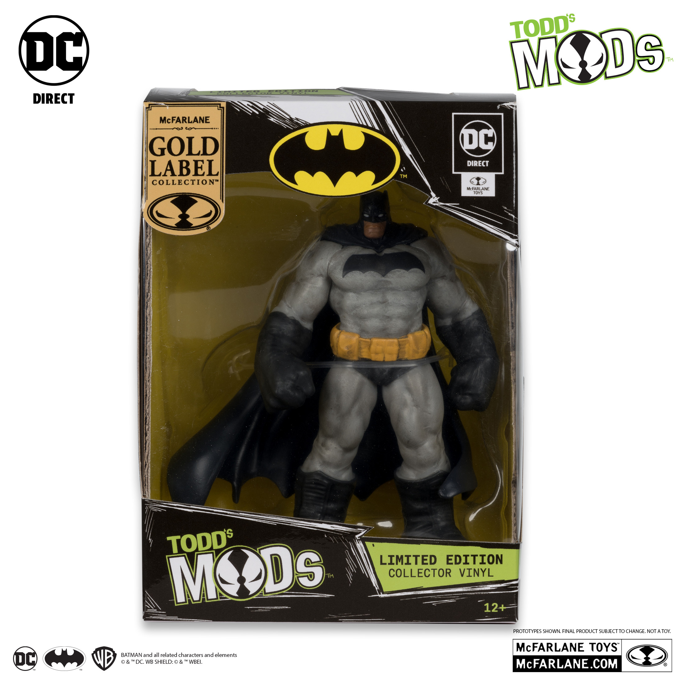 Batman: Black Suit (Todd's Mods) Limited Edition Collector Vinyl 4.5" Gold Label Posed Figure