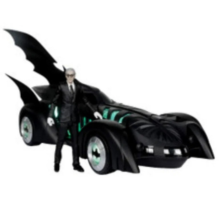 McFarlane Toys - Alfred Pennyworth & Batmobile (Batman Forever) Vehicle and 7" Figure
