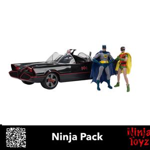 Ninja Pack DC Multiverse Batman and Robin (1960's TV Series) Action Figures and Batmobile