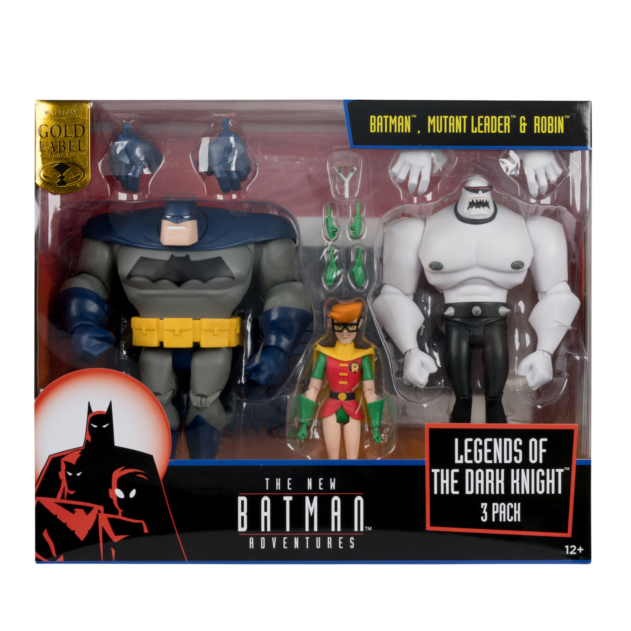 McFarlane Toys - DC Direct - New Batman Adventures 3pk - Batman, Mutant Leader, and Robin (Legends of The Dark Knight)