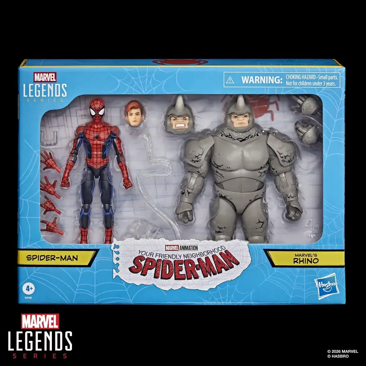 Marvel Legends Series Spider-Man vs. Marvel’s Rhino 2-Pack (Your Friendly Neighborhood Spider-Man)