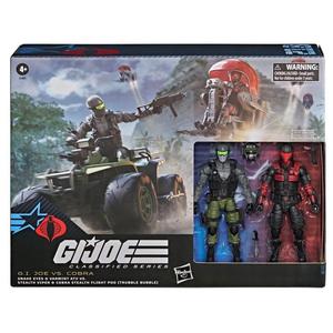 G.I. Joe Classified Series #218 GI Joe vs Cobra Snake Eyes & Varmint ATV vs  Stealth Viper & Cobra Stealth Flight Pod (Trubble Bubble)