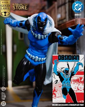 McFarlane Toys DC Direct Infinity Inc #16 Obsidian 7-in Action Figure Gold Label MTS Exclusive