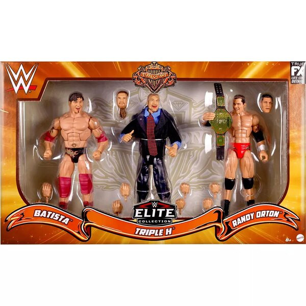 Mattel WWE Elite Evolution 3-Pack Triple H Randy Orton Batista