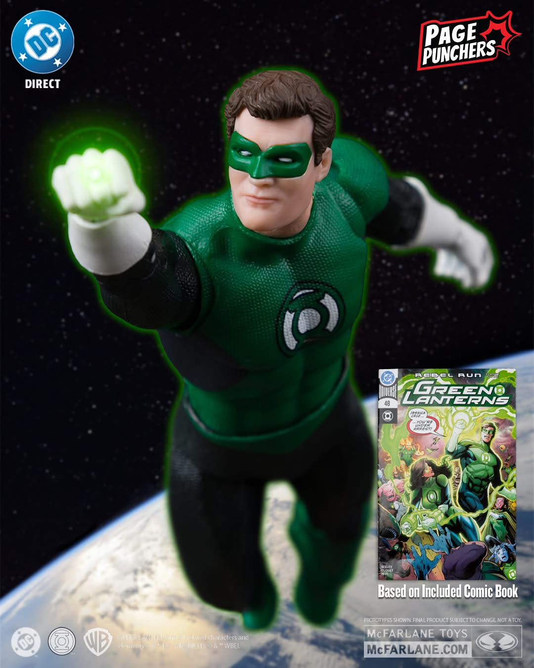 McFarlane Toys DC Comics Page Punchers Comic Book - Green Lanterns #48 Green Lantern (Hal Jordan) 7" Figure