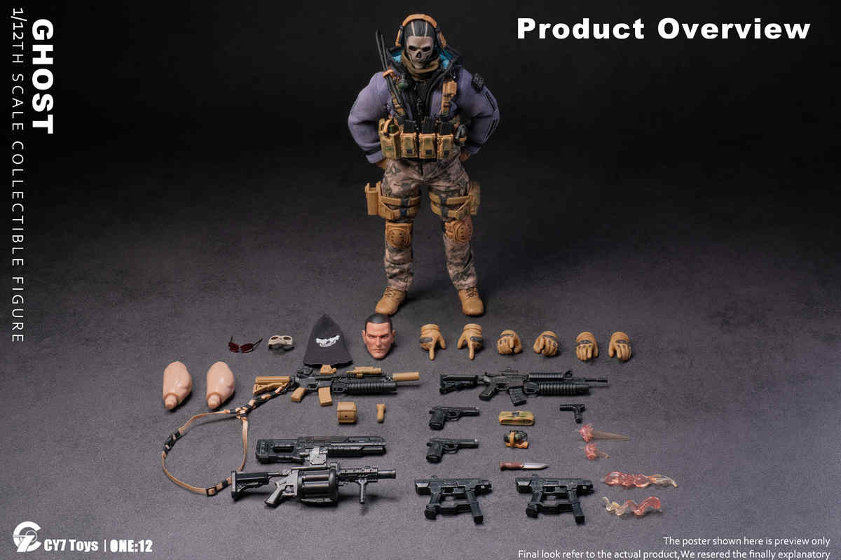 CY7-TOYS 1/12 The Ghost Soldier Action Figure