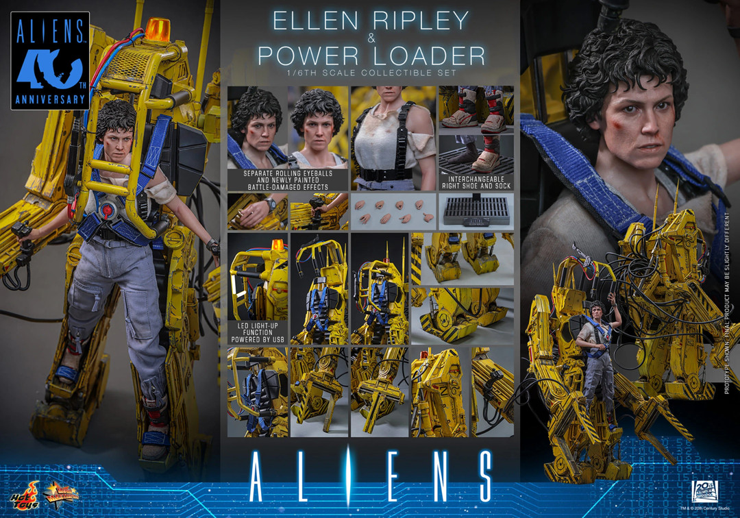 Hot Toys Aliens MMS923 Ellen Ripley & Power Loader 1/6th Scale Collectible Figure and Vehicle Accessory