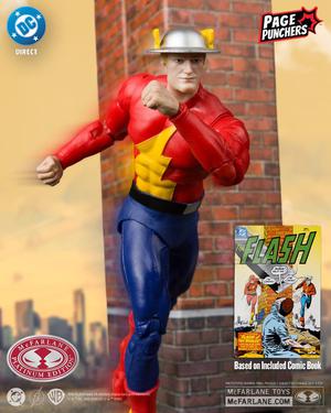 McFarlane Toys DC Comics Page Punchers Comic Book - The Flash #123 The Flash (Jay Garrick) 7" Figure Red Platinum Edition