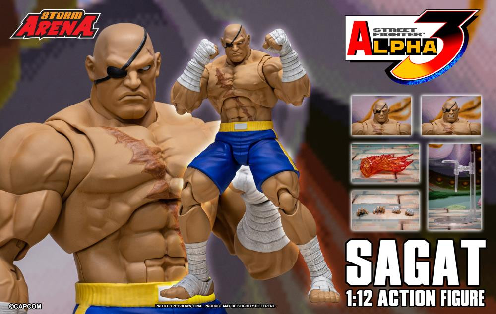 Street Fighter Alpha 3 Storm Arena Sagat 1/12 Scale Action Figure