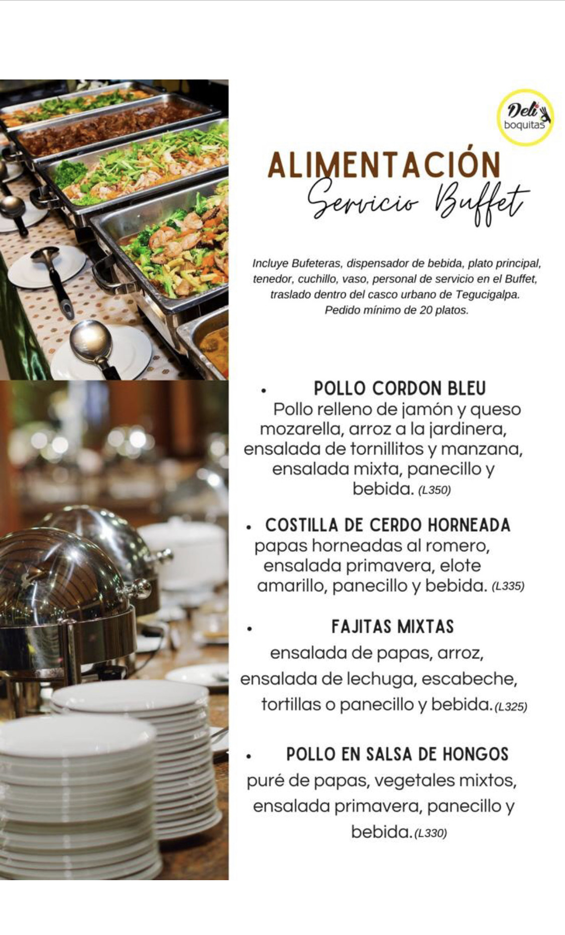 Menú Buffet 