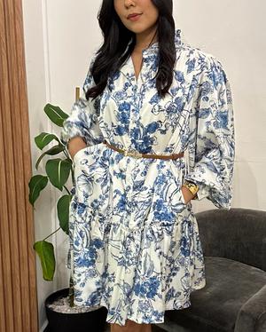 M•L vestido floral azul