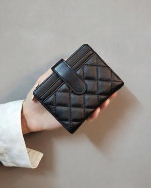Billetera rombos color negro