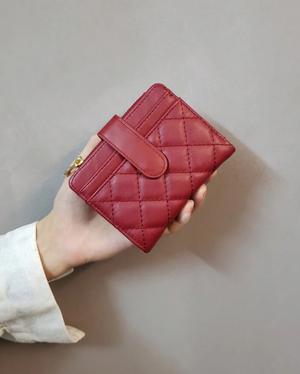Billetera rombos color rojo