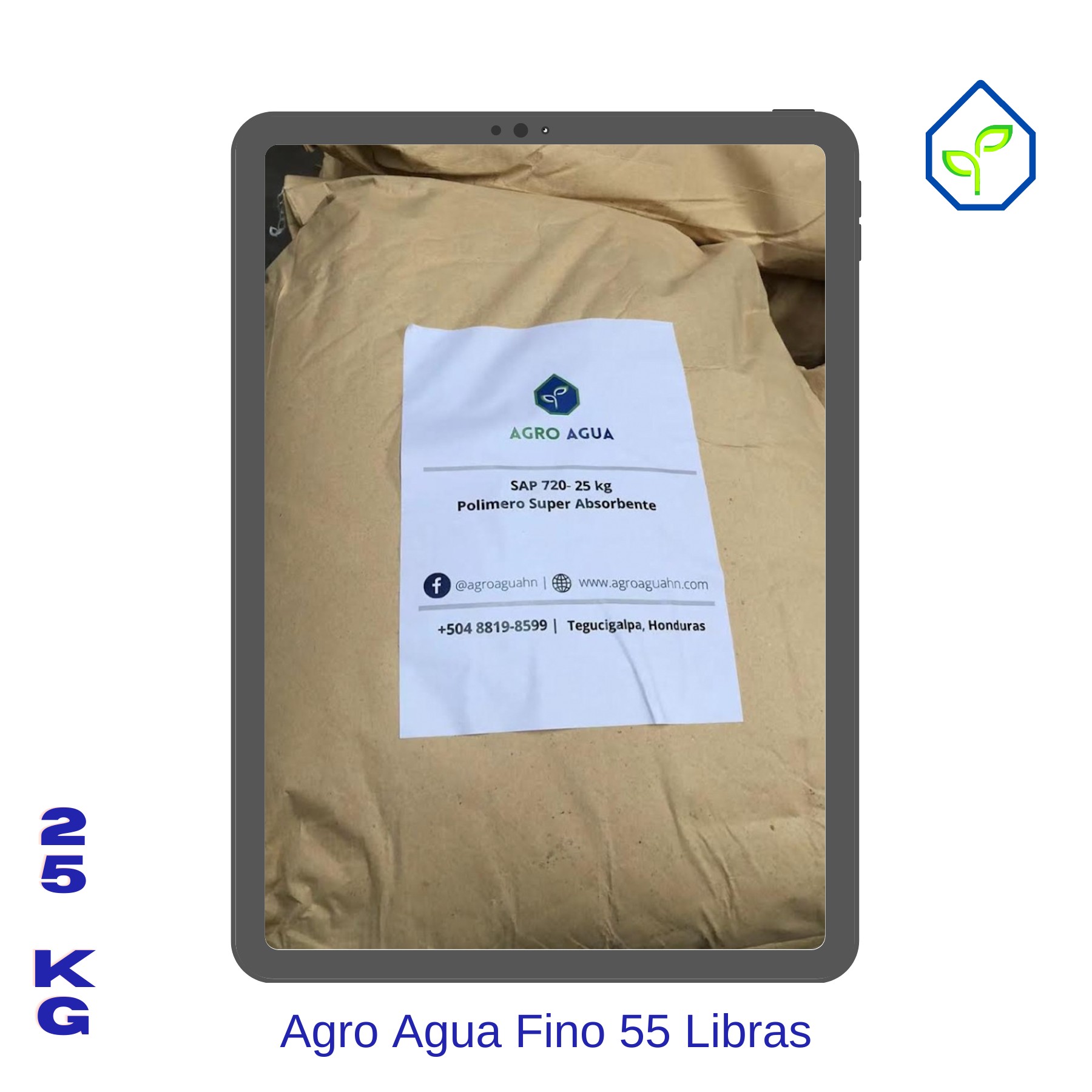 Agro Agua Fino - Hidrogel Saco de 25 kg