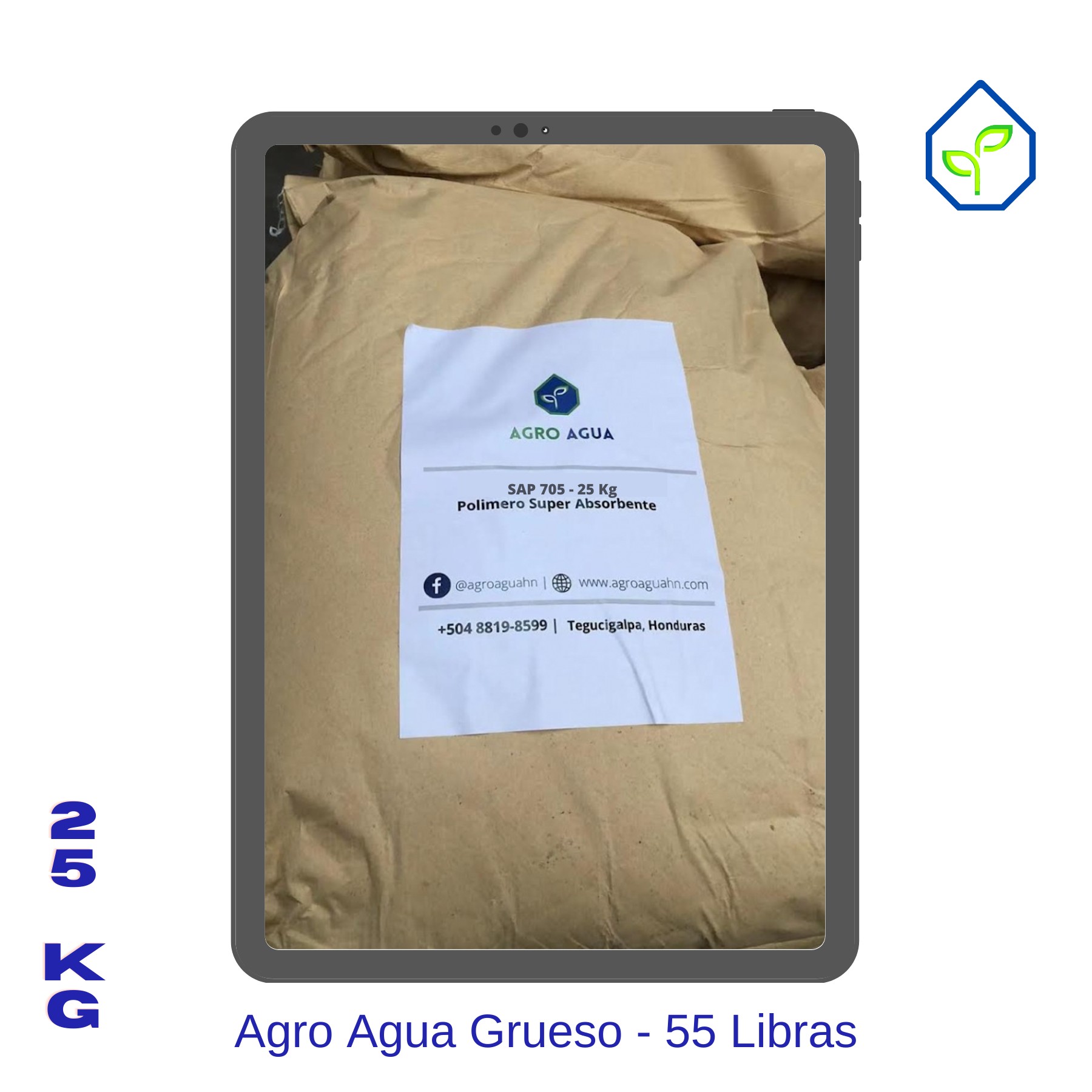 Agro Agua Grueso - Hidrogel Saco de 25 kg