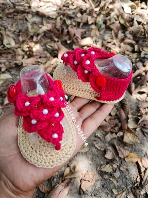 Sandalias escamas rojas