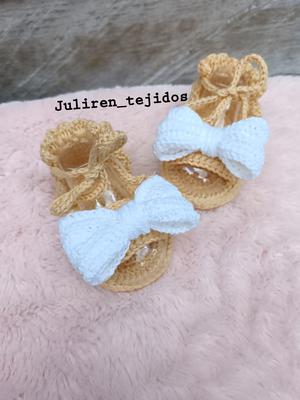 Sandalias de Listón Blancos