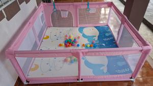 Corrallitos para bebe, mide 1.60 x 1.60, x 0.66 de alto.