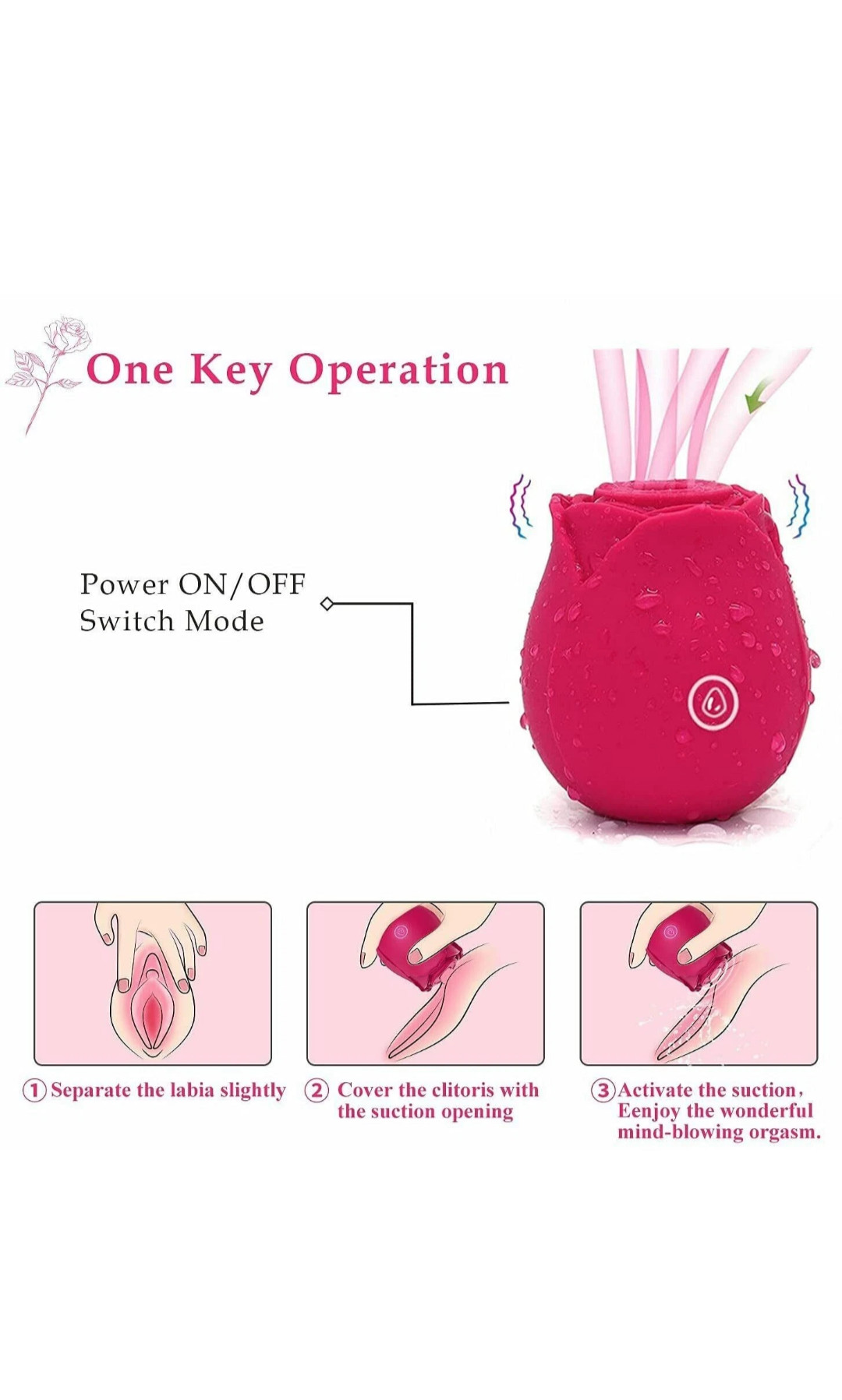 Vibrador succionador de clítoris para mujer