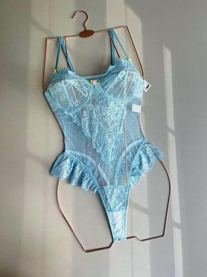 Bodysuit floral Talla S M L (Celeste) 